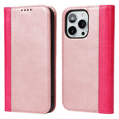 Handytasche Stand Schutzhülle Flip Leder Hülle L13 für Apple iPhone 13 Pro Rosegold