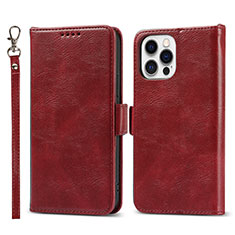 Handytasche Stand Schutzhülle Flip Leder Hülle L15 für Apple iPhone 13 Pro Max Rot