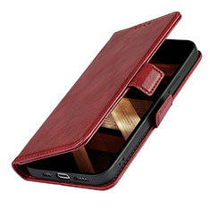 Handytasche Stand Schutzhülle Flip Leder Hülle L15 für Apple iPhone 15 Plus Rot