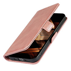 Handytasche Stand Schutzhülle Flip Leder Hülle L15 für Apple iPhone 15 Rosegold