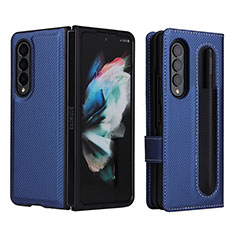 Handytasche Stand Schutzhülle Flip Leder Hülle L15Z für Samsung Galaxy Z Fold3 5G Blau