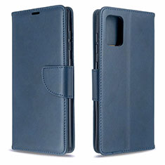 Handytasche Stand Schutzhülle Flip Leder Hülle L16 für Samsung Galaxy A71 4G A715 Blau