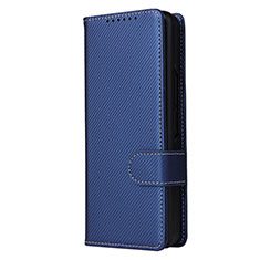 Handytasche Stand Schutzhülle Flip Leder Hülle L16Z für Samsung Galaxy Z Fold3 5G Blau