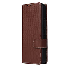 Handytasche Stand Schutzhülle Flip Leder Hülle L16Z für Samsung Galaxy Z Fold4 5G Braun