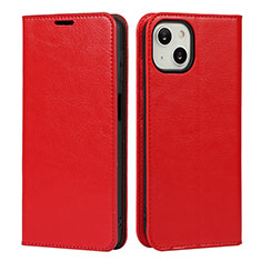 Handytasche Stand Schutzhülle Flip Leder Hülle L17 für Apple iPhone 14 Rot