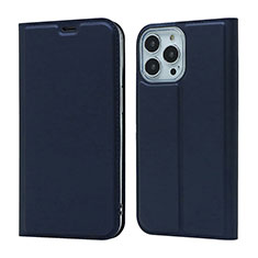 Handytasche Stand Schutzhülle Flip Leder Hülle L18 für Apple iPhone 15 Pro Blau