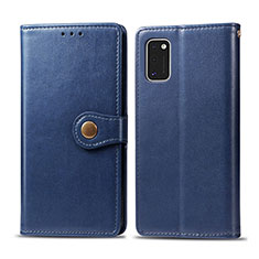 Handytasche Stand Schutzhülle Flip Leder Hülle L18 für Samsung Galaxy A41 Blau