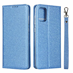 Handytasche Stand Schutzhülle Flip Leder Hülle L18 für Samsung Galaxy A51 5G Hellblau