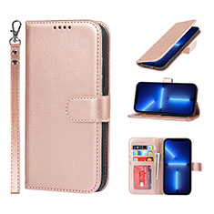 Handytasche Stand Schutzhülle Flip Leder Hülle L19 für Apple iPhone 13 Pro Rosegold