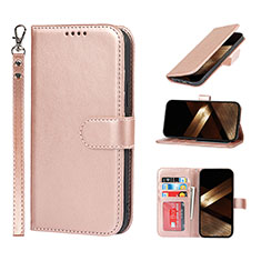 Handytasche Stand Schutzhülle Flip Leder Hülle L19 für Apple iPhone 14 Pro Rosegold