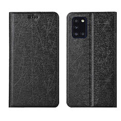 Handytasche Stand Schutzhülle Flip Leder Hülle L19 für Samsung Galaxy A31 Schwarz