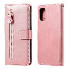 Handytasche Stand Schutzhülle Flip Leder Hülle L20 für Samsung Galaxy A41 Rosegold