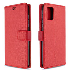 Handytasche Stand Schutzhülle Flip Leder Hülle L22 für Samsung Galaxy A71 5G Rot