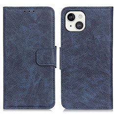 Handytasche Stand Schutzhülle Flip Leder Hülle L27 für Apple iPhone 14 Blau