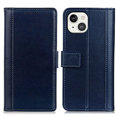 Handytasche Stand Schutzhülle Flip Leder Hülle L28 für Apple iPhone 13 Blau