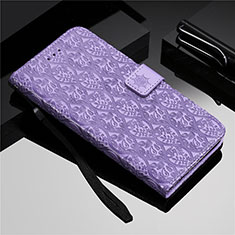 Handytasche Stand Schutzhülle Flip Leder Hülle L28 für Samsung Galaxy A71 5G Violett