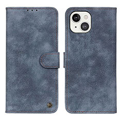 Handytasche Stand Schutzhülle Flip Leder Hülle L30 für Apple iPhone 14 Blau