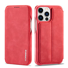 Handytasche Stand Schutzhülle Flip Leder Hülle LC1 für Apple iPhone 13 Pro Rot