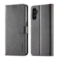 Handytasche Stand Schutzhülle Flip Leder Hülle LC1 für Samsung Galaxy A04s Grau