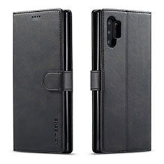 Handytasche Stand Schutzhülle Flip Leder Hülle LC1 für Samsung Galaxy A32 4G Schwarz