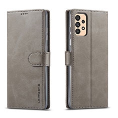 Handytasche Stand Schutzhülle Flip Leder Hülle LC1 für Samsung Galaxy A33 5G Grau