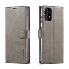 Handytasche Stand Schutzhülle Flip Leder Hülle LC1 für Samsung Galaxy A53 5G Grau