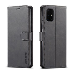 Handytasche Stand Schutzhülle Flip Leder Hülle LC1 für Samsung Galaxy M51 Schwarz