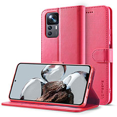 Handytasche Stand Schutzhülle Flip Leder Hülle LC2 für Xiaomi Mi 12T Pro 5G Pink