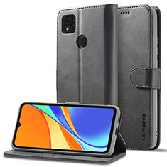 Handytasche Stand Schutzhülle Flip Leder Hülle LC2 für Xiaomi POCO C3 Grau