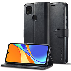 Handytasche Stand Schutzhülle Flip Leder Hülle LC2 für Xiaomi POCO C3 Schwarz