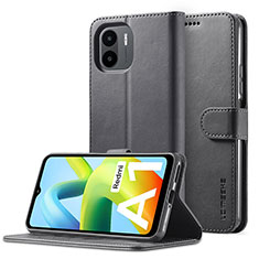 Handytasche Stand Schutzhülle Flip Leder Hülle LC2 für Xiaomi Poco C50 Schwarz