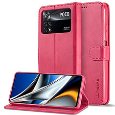 Handytasche Stand Schutzhülle Flip Leder Hülle LC2 für Xiaomi Redmi Note 11E Pro 5G Pink