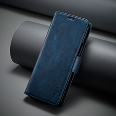 Handytasche Stand Schutzhülle Flip Leder Hülle LC3 für Samsung Galaxy Z Fold5 5G Blau