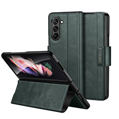 Handytasche Stand Schutzhülle Flip Leder Hülle LD1 für Samsung Galaxy Z Fold5 5G Grün