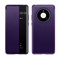 Handytasche Stand Schutzhülle Flip Leder Hülle LF1 für Huawei Mate 40 Pro Violett