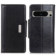 Handytasche Stand Schutzhülle Flip Leder Hülle M01L für Google Pixel 8 Pro 5G Schwarz