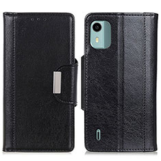 Handytasche Stand Schutzhülle Flip Leder Hülle M01L für Nokia C12 Schwarz