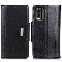 Handytasche Stand Schutzhülle Flip Leder Hülle M01L für Nokia C32 Schwarz