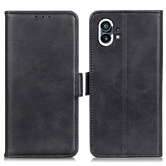 Handytasche Stand Schutzhülle Flip Leder Hülle M01L für Nothing Phone 1 Schwarz