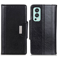 Handytasche Stand Schutzhülle Flip Leder Hülle M01L für OnePlus Nord 2 5G Schwarz