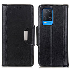 Handytasche Stand Schutzhülle Flip Leder Hülle M01L für Oppo A54 4G Schwarz