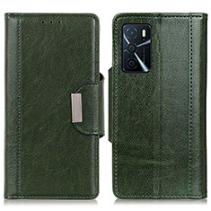 Handytasche Stand Schutzhülle Flip Leder Hülle M01L für Oppo A54s Grün