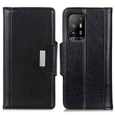 Handytasche Stand Schutzhülle Flip Leder Hülle M01L für Oppo A94 5G Schwarz