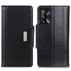 Handytasche Stand Schutzhülle Flip Leder Hülle M01L für Oppo A95 4G Schwarz