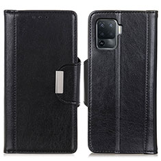 Handytasche Stand Schutzhülle Flip Leder Hülle M01L für Oppo F19 Pro Schwarz