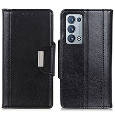 Handytasche Stand Schutzhülle Flip Leder Hülle M01L für Oppo Reno6 Pro+ Plus 5G Schwarz