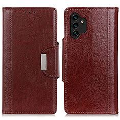 Handytasche Stand Schutzhülle Flip Leder Hülle M01L für Samsung Galaxy A04s Braun