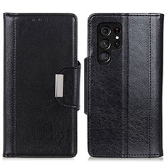 Handytasche Stand Schutzhülle Flip Leder Hülle M01L für Samsung Galaxy S21 Ultra 5G Schwarz