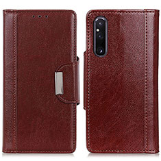 Handytasche Stand Schutzhülle Flip Leder Hülle M01L für Sony Xperia 1 V Braun