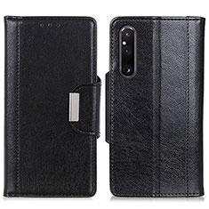 Handytasche Stand Schutzhülle Flip Leder Hülle M01L für Sony Xperia 1 V Schwarz